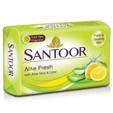 Santoor Aloe Vera & Lime Bathing Soap